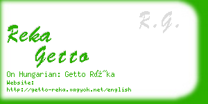 reka getto business card